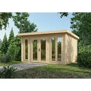 Commande En Gros Abri de jardin en bois Kira 4,04x4,09m - 12m2 - Ep. 34mm - 000009 ALTANKA