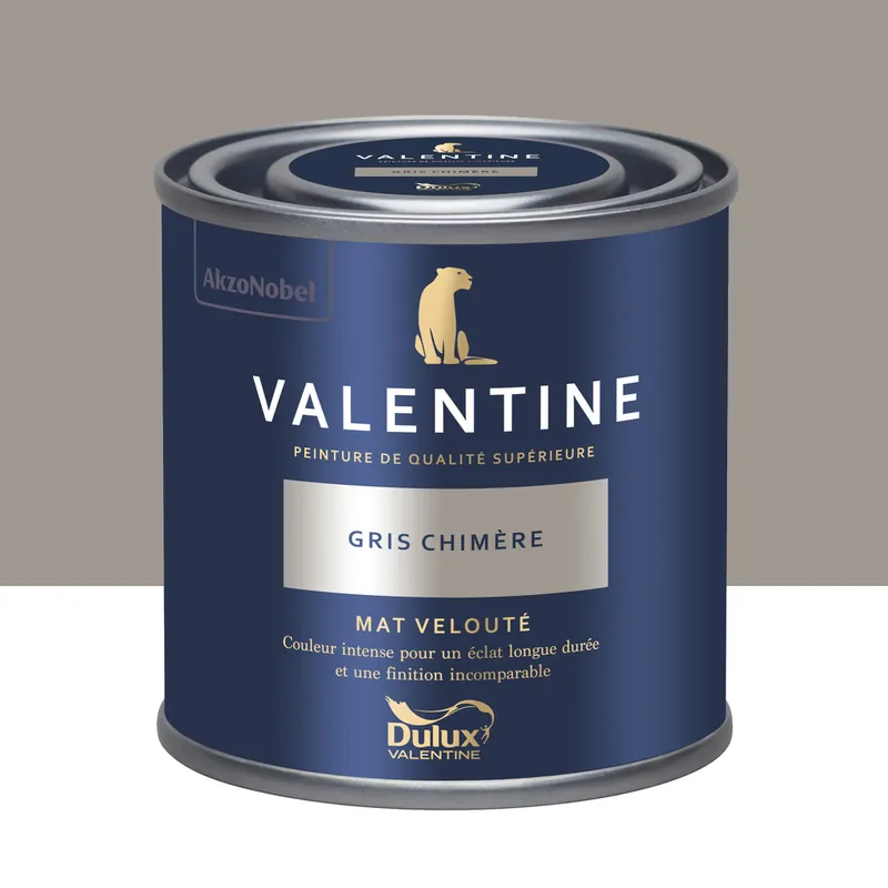 Certifié Peinture Valentine Mat Velouté Gris Chimère 0,125 L - DULUX VALENTINE
