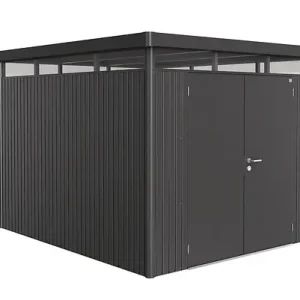 Offre Du Jour Abri HighLine H5 double acier - Gris - L.275xH.222xP.315cm BIOHORT