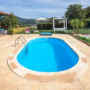 Piscine enterrée ovale acier Madagascar - L.800x150x400cm GRE Usine Directe