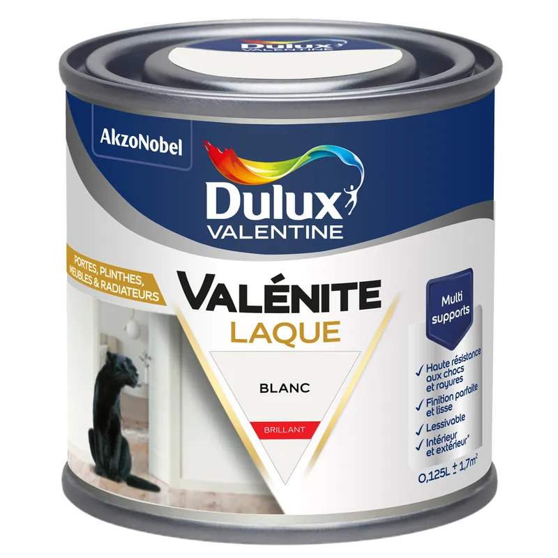 Prix Réduit Laque Acrylique Blanc BRILLANT 125 ml VALENITE - DULUX VALENTINE
