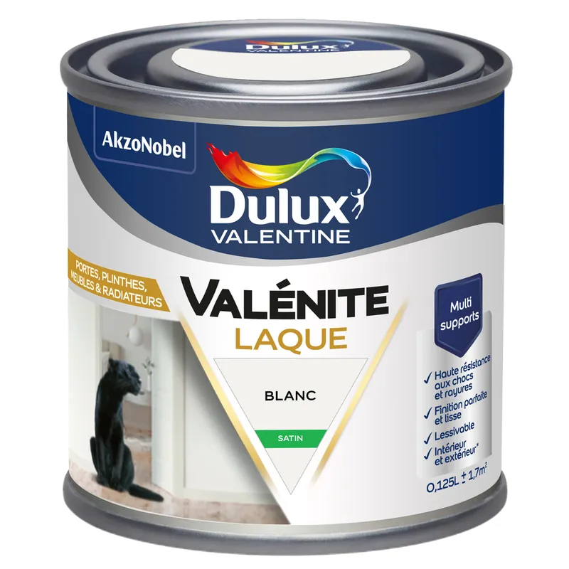Prix Promo Laque Acrylique Blanc SATIN 125 ml VALENITE - DULUX VALENTINE
