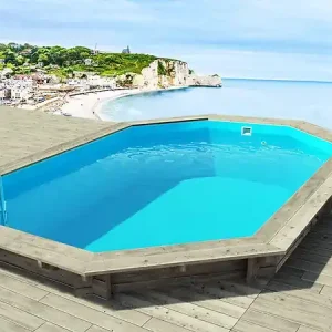 Piscine bois " Brazilia 145 " 5.86 x 3.86 x 1.44 m HABITAT ET JARDIN Affaire À Saisir