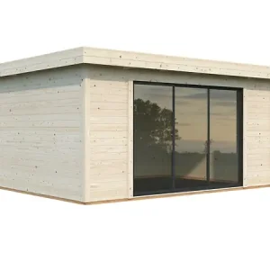 Studio de jardin en bois Lydia - Bois - L.494xH.237xP.390cm WHITE WOOD Haute Qualité