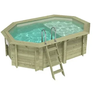 Prix Cassé Piscine hors sol en bois NEMO 4.3 x 3 - H.1.18 m avec plage, sable, fixations à visser - BAS7302OSPL3+PLA302 ALTANKA