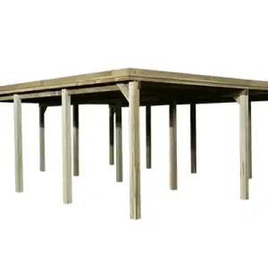 Commander Maintenant Carport double - 618 - 315 x 120 cm - toit en acier Livraison gratuite domicile WEKA