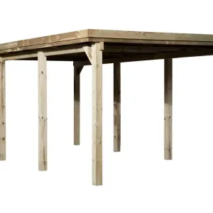 Carport - 617 - 325 x 120 cm - toit en acier Livraison gratuite domicile WEKA Achat Immédiat