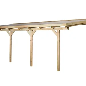 Pergola adossée - 671 Imprégné - 352 x 115 cm Livraison gratuite domicile - WEKA Certifié