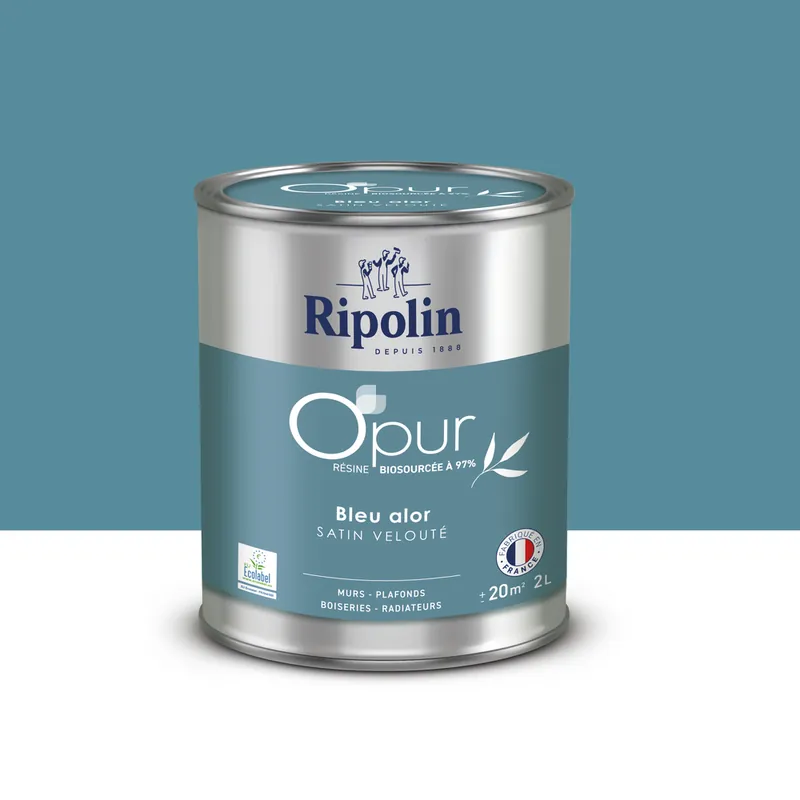 Meilleure Vente Peinture O‘PUR Satin BLEU ALOR 2L - RIPOLIN
