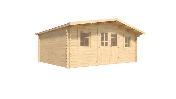 Abri de jardin bois STELO SU 17.66m² - L.500xP.440xH.229.5cm CERLAND Pas Cher