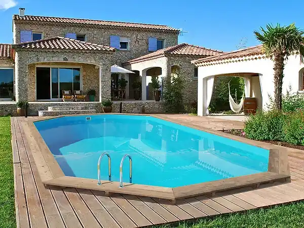 Piscine bois " Palma " - 7.57 x 4.07 x 1.31 m HABITAT ET JARDIN Expédié Aujourd'hui