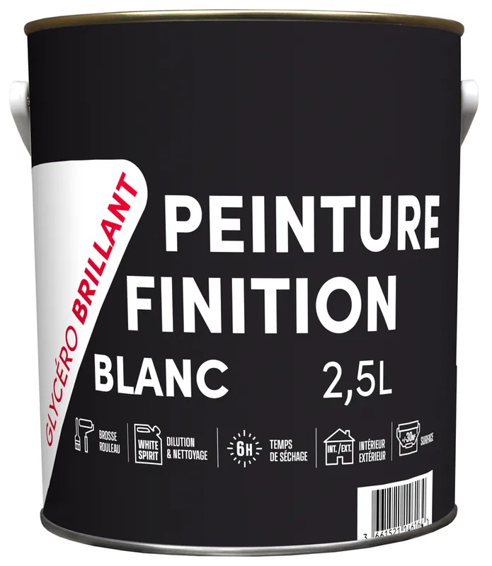 Nouveauté Laque Glycero Blanc Brillant 2.5 L TDP