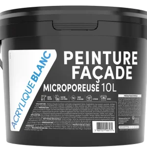 Offre Limitée Peinture façade Acrylique poreuse 10 L blanc TDP