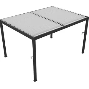 Vente Directe Pergola Sartre autoportante - Gris - H.240xL.400xP.300cm ELSEALU