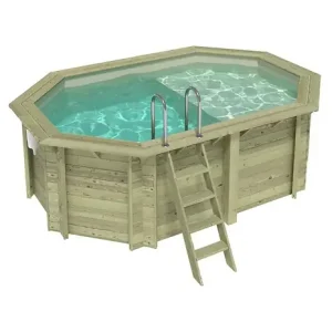 Populaire Piscine hors sol en bois NEMO 4.3 x 3 - H.1.31 m avec plage, sable, fixations à sceller - BAS7303OSPI3+PLA303 ALTANKA