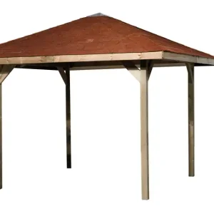 Tonnelle - 651 - 257 x 120 cm - bardeaux de toit inclus Livraison gratuite domicile - WEKA Jusqu'à Épuisement Des Stocks