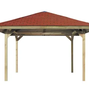 Tonnelle - 651 - 306 x 120 cm - bardeaux de toit inclus Livraison gratuite domicile WEKA Solde