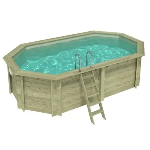 Piscine hors sol en bois NEMO 5.79 x 3.49 - H.1.45 m, sable, fixations à sceller - BAS7304OSPI3 ALTANKA Must-Have