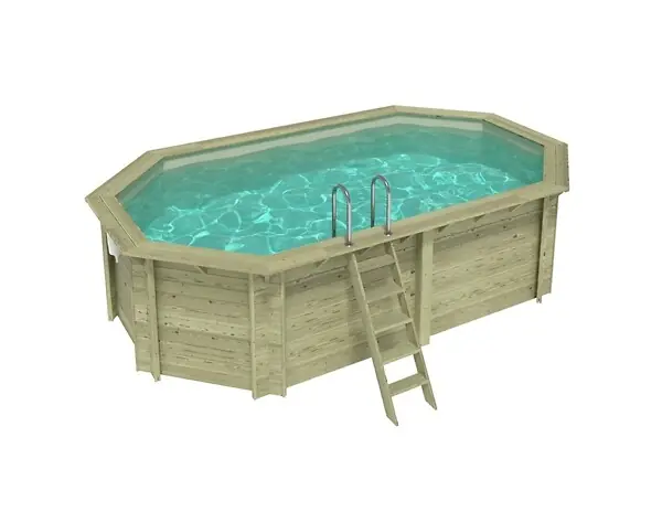 Piscine hors sol en bois NEMO 5.79 x 3.49 - H.1.45 m, sable, fixations à sceller - BAS7304OSPI3 ALTANKA Must-Have
