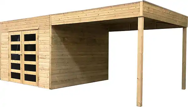 Expédition Rapide Abri de jardin bois Tarento - L.298xl.582xH.225cm SOLID