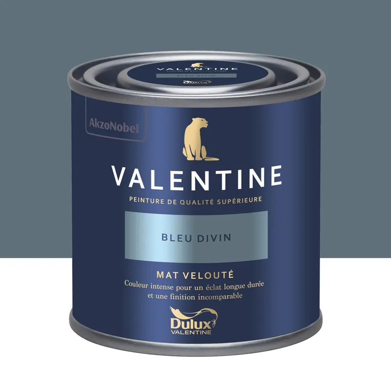 Peinture Valentine Mat Velouté Bleu Divin 0,125 L - DULUX VALENTINE Vente Directe