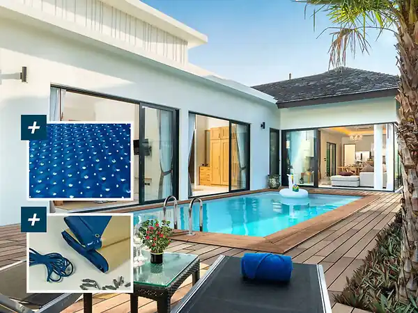 Promotion Saisonnière Piscine bois rectangle " Aruba 140 "- 5.00 x 3.00 x 1.38 m + Bâche à bulles 180 µ - Bâche hiver 280 g/m² HABITAT ET JARDIN