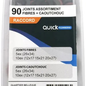 Affaire À Saisir Assortiment de 90 joints fibres + caoutchouc QUICK PLOMBERIE