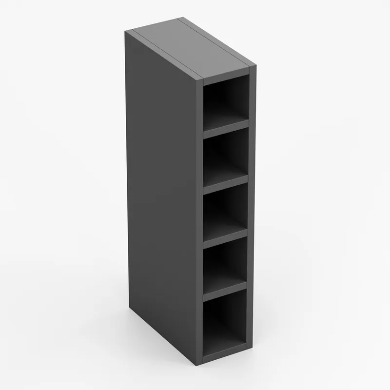Range bouteilles graphite gris L 15 x H 70 x P 30 cm Marque