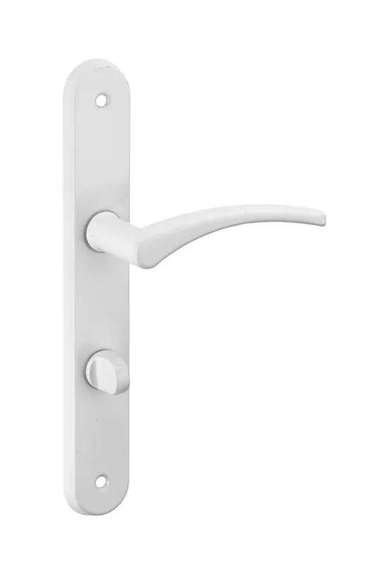 Poignées de porte sur plaques à condamnation Hebe blanc entraxe 165 mm THIRARD Populaire