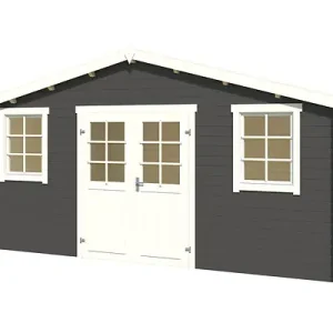 Abri de jardin bois Udo 380 - Gris anthracite - 17,76m² LASITAMAJA Vente Flash