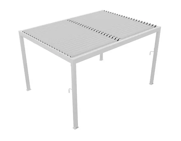 Certifié Pergola autoportante Sartre - Blanc - H.240xL.400xP.400cm ELSEALU