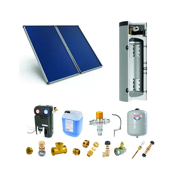 Must-Have Chauffe-eau solaire toiture incliné 2 capteurs solaires. ballon 200L prod ECS instantanée - THERMADOR - PSOLCHECSPBM22