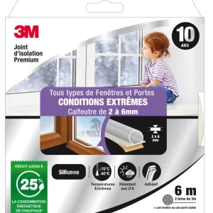 Joint d‘isolation pour fenêtre et porte 6 m 2 à 6 mm spécial conditions extrêmes 3M Nouveauté