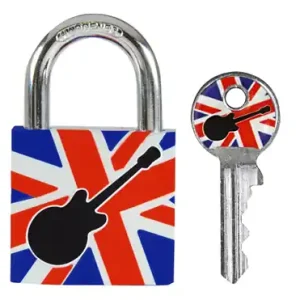 Cadenas à clés largeur 30 mm en métal motif guitare MASTER LOCK Dernier Modèle