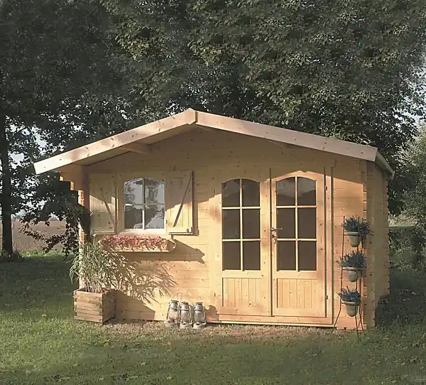 Abri de jardin bois MORZINE - L.412.3xP.395xH.241.6cm SOLID Dernier Modèle