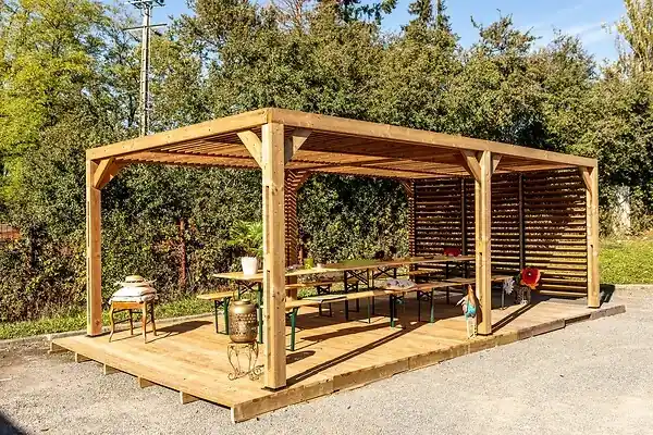 Populaire Pergola autoportante en bois THT - L.341xP.614cm HABRITA