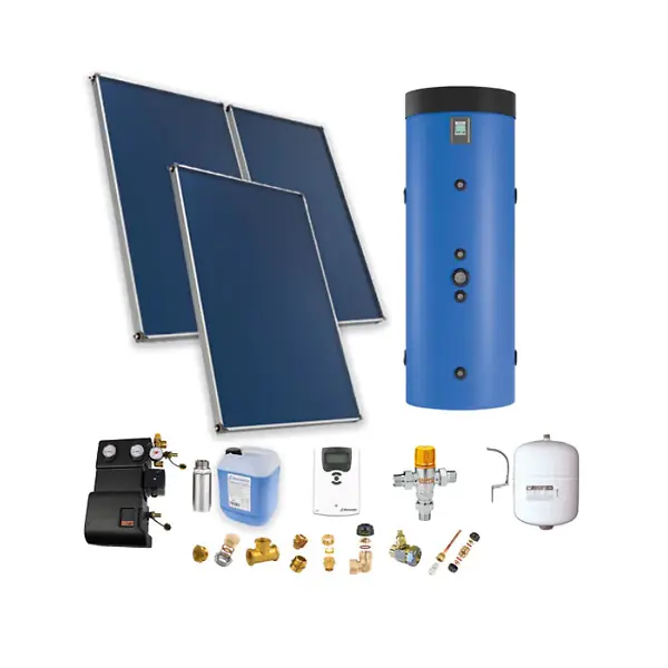 Chauffe-eau solaire toiture incliné 3 capteurs solaires. ballon 400L prod ECS instantanée - THERMADOR - PSOLCHECSPBM34 Haute Qualité