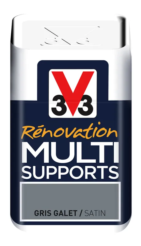 Peinture de rénovation multisupports finition satinée gris galet 75 ml V33 Achetez Aujourd'hui