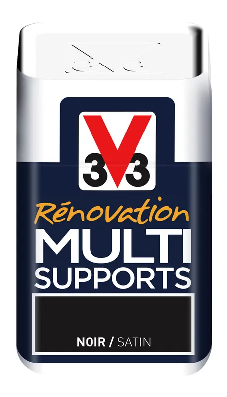 Peinture de rénovation multisupports finition satinée noir 75 ml V33 Achat Immédiat