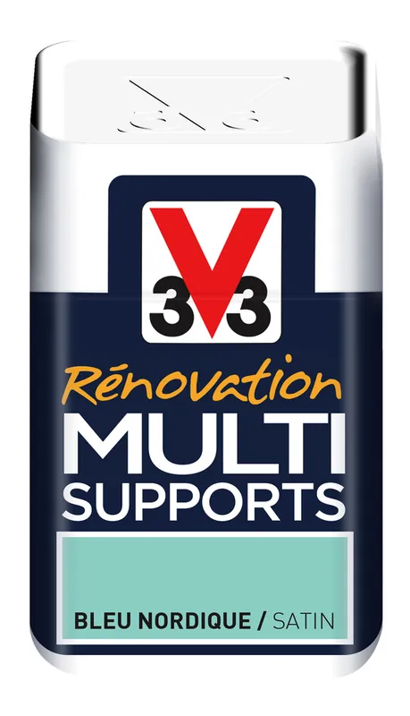Peinture de rénovation multisupports finition satinée bleu nordique 75 ml V33 Expédié Aujourd'hui