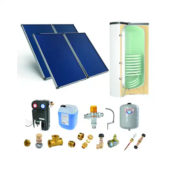 Prix Promo Chauffe-eau solaire 4 capteurs solaires fixation toiture inclinée + ballon ECS 500L - THERMADOR - PSOLECSE45
