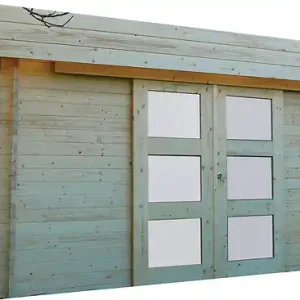 Abri de jardin bois Viborg - L.418xP.328xH.235cm SOLID Vente Flash