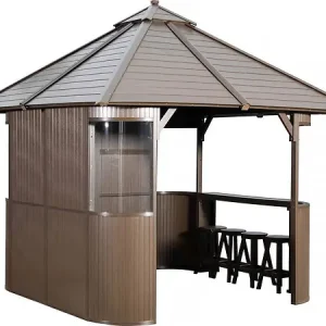 Abri de spa "Bali" - 330 x 330 x 323 cm HABITAT ET JARDIN Pas Cher
