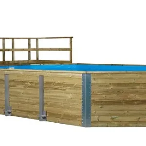 Piscine hors-sol bois 594 - Brun - L.714xl.376xH.116cm WEKA Produit De Marque