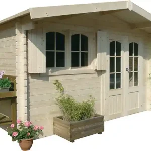 Abri de jardin en bois TIGNES - L.467.7xH.252.6xP.455cm SOLID Paiement Sécurisé