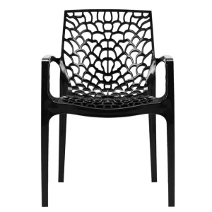 Fauteuil de jardin GRUVYER polypropylène gris anthracite - GRANDSOLEIL Expédition Rapide