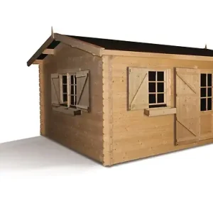 Abri de jardin bois Elista - 17.5m² - L.538xH.263xP.439cm CERLAND Commande En Gros