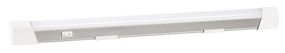 Quantité Limitée Réglette TORI 58,5cm LED aluminium 10W 900 lumens + interrupteur IP20 4000K - ARIC