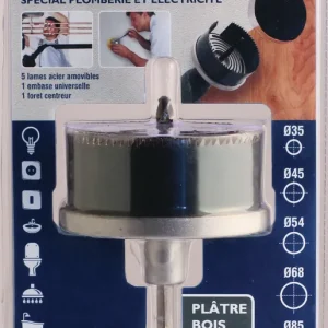 Scie cloche 5 lames diamètre 35 à 85 mm SMARTOOL Acheter Direct