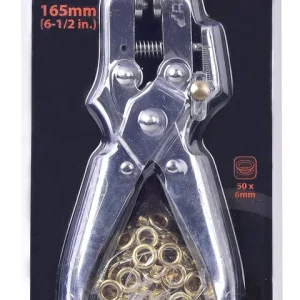 Promotion Pince à oeillets avec 50 oeillets diamètre 6 mm TACTIX